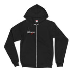 Zip Down Logo Hoodie